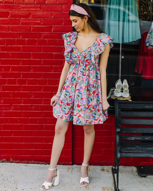 Say What You Love Mini Floral Dress