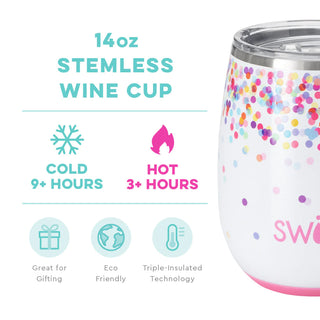 Swig Confetti Stemless Wine Cup (14oz)