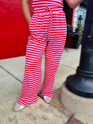 LULUMAC Pink+Red Stripe Pants