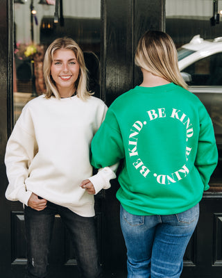 Be Kind Sweatshirt in Kelly Green