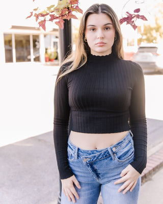 Black Turtleneck Top