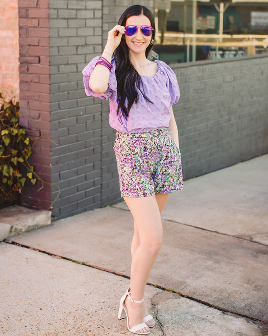 Spot On Blouse in Lilac