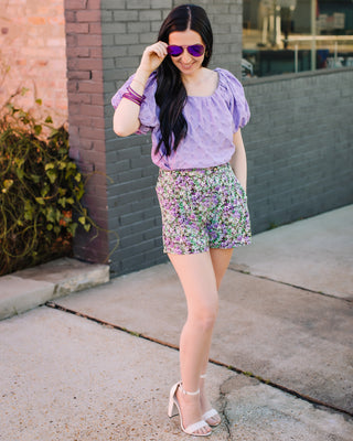 Spot On Blouse in Lilac