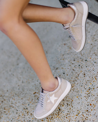 ShuShop Paz Sneaker in Champagne Glitter