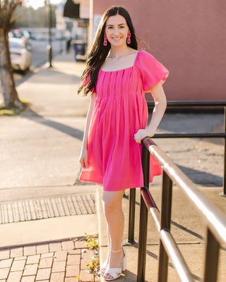 Fuchsia Flutter Dress