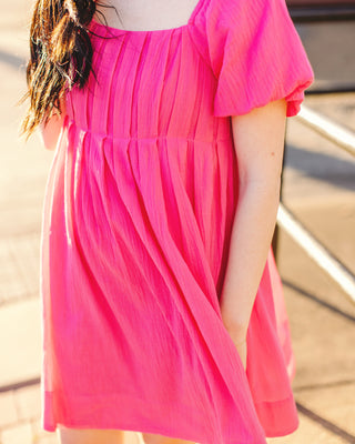 Fuchsia Flutter Dress