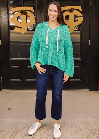 The Lucky One Sweater in Jade