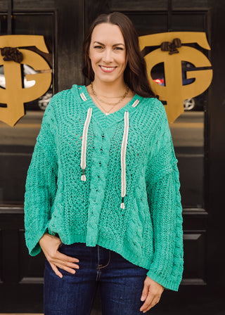 The Lucky One Sweater in Jade