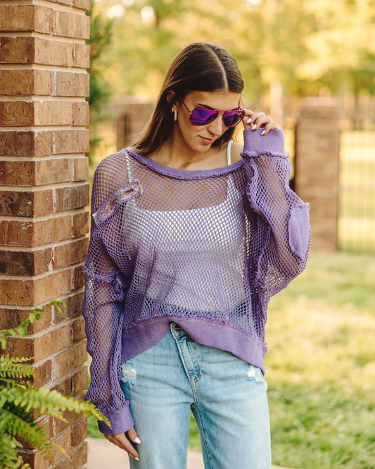 See The World Knit Top in Purple
