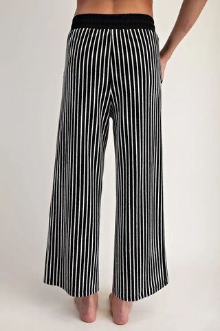 Contrast Stripe Crop Pants