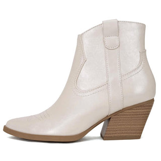 Good Energy Western Booties in Pearl