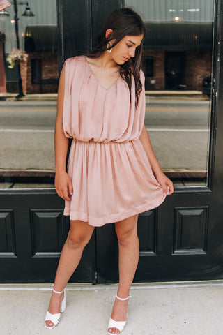 Gorgeous Melody Mini Dress in Rose Gold