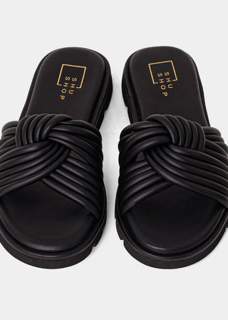 Cairo Black Slide - ShuShop