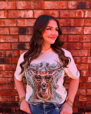 Deer Frame Bling Graphic Tee