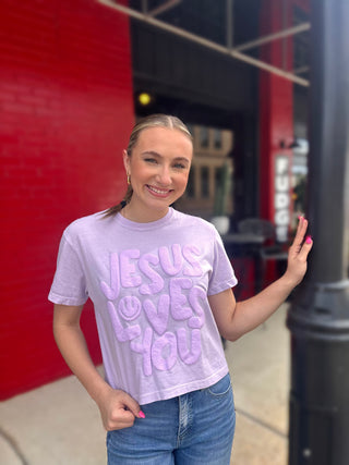 Jesus Loves You Crop Tee