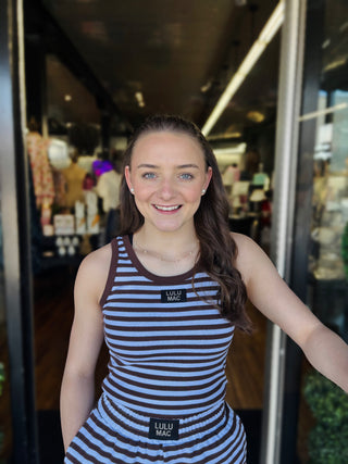 LULUMAC - Brown Stripe Tank