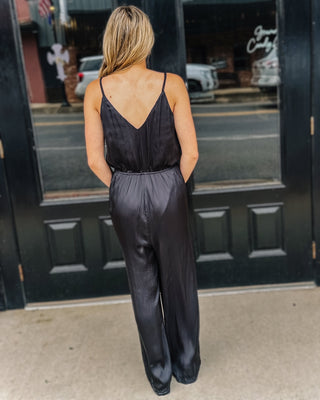 A Lot to Say Satin Jumpsuit