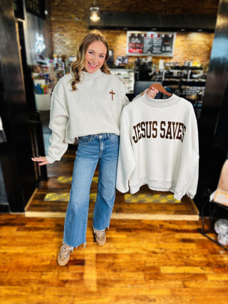 Reversible Mock Neck - Cross/Jesus Saves