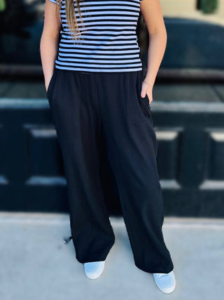 LULUMAC Waffle Pants - Black