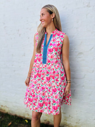 Floral Pink Dress - THML