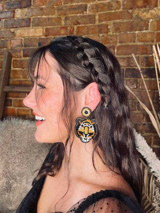 Geaux Tigers Earring